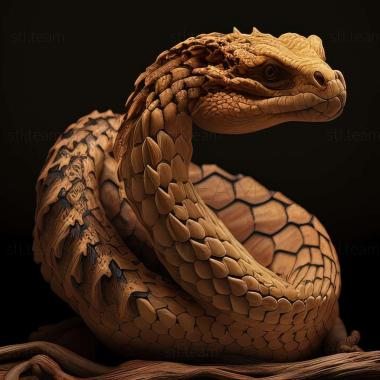 3D model Crotalus oreganus (STL)